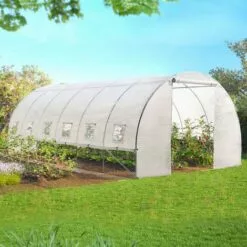 IDMARKET Serre Tunnel De Jardin 4 Saisons 18m² Blanche Gamme Maraîchère CRIMÉE 6x3M - Blanc -Serre de jardin Boutique 18263440 5