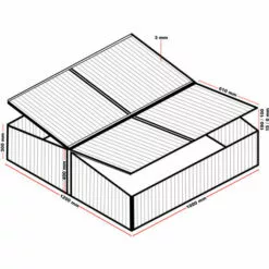 WILTEC Serre Jardin Double Aluminium 100x120x40cm Toit Blocable Résistant Aux Intempéries Rayons UV -Serre de jardin Boutique 18359575 3