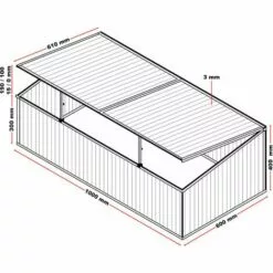 WILTEC Serre De Jardin En Aluminium 100x60x40cm Toit Blocable Résistant Aux Intempéries Et Protection UV -Serre de jardin Boutique 18359577 4
