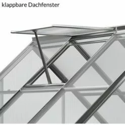 GARDEBRUK Serre De Jardin Adossée Murale Polycarbonate 3,8 M³ Abri Gel Plante Légume Potager Demi Serre -Serre de jardin Boutique 18473091 5