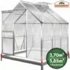 GARDEBRUK Serre De Jardin 5,85m³ - 1 Fenêtre Et Fondation En Acier Plantation Jardinage