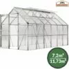 GARDEBRUK Serre De Jardin En Aluminium 11,73m³ Incl. 4 Fenêtres - 380 X 190 Cm