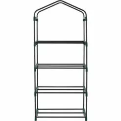 OGROW Mini Serre De Balcon Terrasse Jardin | Tente Abri Portable Extérieure | 4 Étagères | 68,6 x 48,3 x 157,5 Cm -Serre de jardin Boutique 18734167 5