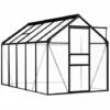 VidaXL Serre Anthracite Aluminium 5,89 M² - Anthracite