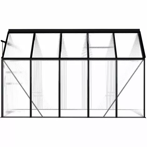 VidaXL Serre Anthracite Aluminium 5,89 M² - Anthracite 4 VidaXL Serre Anthracite Aluminium 5,89 M² - Anthracite – Image 4