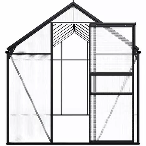VidaXL Serre Anthracite Aluminium 9,31 M² - Anthracite 3 VidaXL Serre Anthracite Aluminium 9,31 M² - Anthracite – Image 3