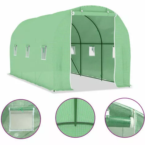 VidaXL Serre 9 M² 4,5x2x2 M - Vert 5 VidaXL Serre 9 M² 4,5x2x2 M - Vert – Image 5