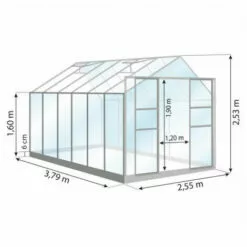 ATOUT LOISIR Serre En Verre Trempé Uranus - 9.70 M², Couleur Vert - Vert 8 ATOUT LOISIR Serre En Verre Trempé Uranus - 9.70 M², Couleur Vert - Vert -Serre de jardin Boutique 20251928 4