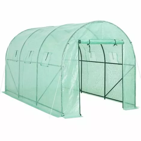 GARDEBRUK Serre De Jardin Tunnel Bâche Polyéthylène 350x200x200cm Serre 7 M² Légumes Semis 2 GARDEBRUK Serre De Jardin Tunnel Bâche Polyéthylène 350x200x200cm Serre 7 M² Légumes Semis – Image 2