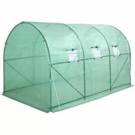 GARDEBRUK Serre De Jardin Tunnel Bâche Polyéthylène 350x200x200cm Serre 7 M² Légumes Semis 3 GARDEBRUK Serre De Jardin Tunnel Bâche Polyéthylène 350x200x200cm Serre 7 M² Légumes Semis – Image 3