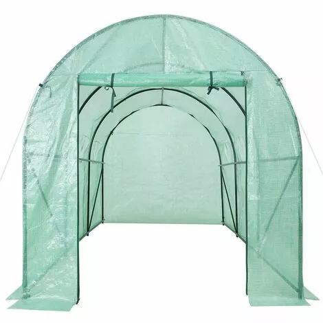 GARDEBRUK Serre De Jardin Tunnel Bâche Polyéthylène 350x200x200cm Serre 7 M² Légumes Semis 5 GARDEBRUK Serre De Jardin Tunnel Bâche Polyéthylène 350x200x200cm Serre 7 M² Légumes Semis – Image 5