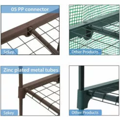 SEKEY Serre De Jardin Avec Bâche Amovible 69 X 49 X 125 Cm, Blanc -Serre de jardin Boutique 22844937 3