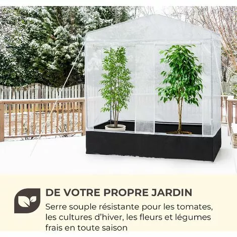 Waldbeck Plant Palace X2 Serre 200 X 220 X 100cm - Tube D'acier Film PVC Mesh 2 Waldbeck Plant Palace X2 Serre 200 X 220 X 100cm - Tube D'acier Film PVC Mesh – Image 2