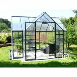DANCOVER Kiosque De Jardin En Polycarbonate VICTORY, 10,41m², 3,66x3,05x2,69m, Gris - Gris