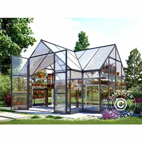DANCOVER Kiosque De Jardin En Polycarbonate VICTORY, 10,41m², 3,66x3,05x2,69m, Gris - Gris 2 DANCOVER Kiosque De Jardin En Polycarbonate VICTORY, 10,41m², 3,66x3,05x2,69m, Gris - Gris – Image 2