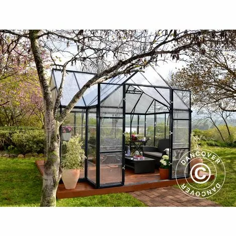 DANCOVER Kiosque De Jardin En Polycarbonate VICTORY, 10,41m², 3,66x3,05x2,69m, Gris - Gris 3 DANCOVER Kiosque De Jardin En Polycarbonate VICTORY, 10,41m², 3,66x3,05x2,69m, Gris - Gris – Image 3