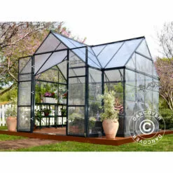 DANCOVER Kiosque De Jardin En Polycarbonate VICTORY, 10,41m², 3,66x3,05x2,69m, Gris - Gris 8 DANCOVER Kiosque De Jardin En Polycarbonate VICTORY, 10,41m², 3,66x3,05x2,69m, Gris - Gris -Serre de jardin Boutique 23629419 4