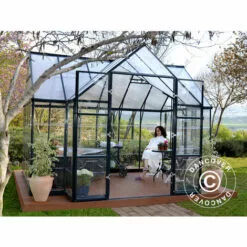 DANCOVER Kiosque De Jardin En Polycarbonate VICTORY, 10,41m², 3,66x3,05x2,69m, Gris - Gris 9 DANCOVER Kiosque De Jardin En Polycarbonate VICTORY, 10,41m², 3,66x3,05x2,69m, Gris - Gris -Serre de jardin Boutique 23629419 5