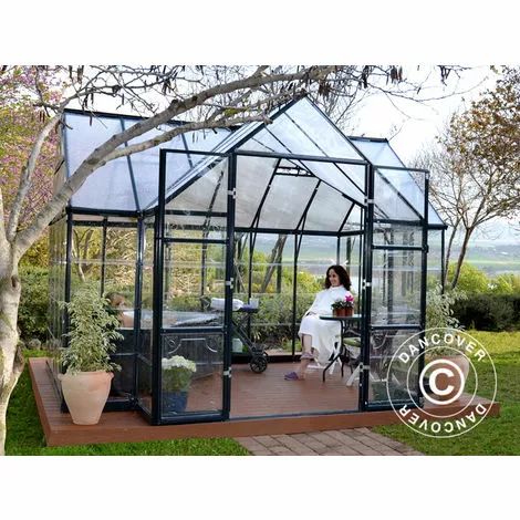 DANCOVER Kiosque De Jardin En Polycarbonate VICTORY, 10,41m², 3,66x3,05x2,69m, Gris - Gris 5 DANCOVER Kiosque De Jardin En Polycarbonate VICTORY, 10,41m², 3,66x3,05x2,69m, Gris - Gris – Image 5