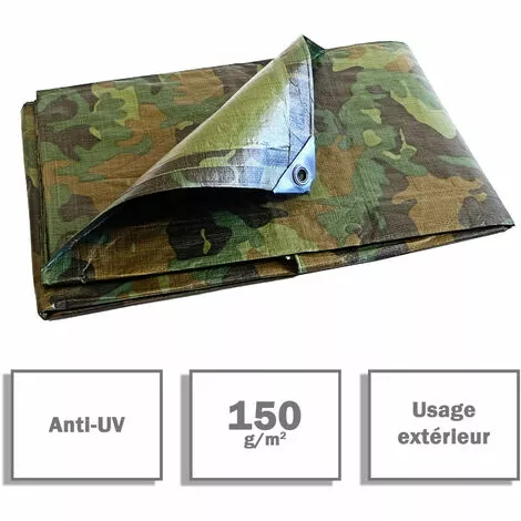 TECPLAST Bâche Tunnel Agricole 1,8x3 M 150TU - Camouflage - Haute Qualité - Bâche De Protection Imperméable Pour Tunnel - Camouflage 2 TECPLAST Bâche Tunnel Agricole 1,8x3 M 150TU - Camouflage - Haute Qualité - Bâche De Protection Imperméable Pour Tunnel - Camouflage – Image 2