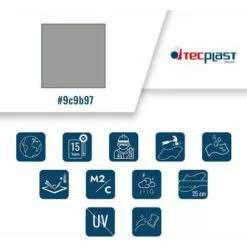 TECPLAST Bâche Tunnel Agricole 8x9 M Ignifugée M2 680TU2 Grise - Qualité 15 Ans - Bâche étanche Anti-Chaleur - Made In France - Grise -Serre de jardin Boutique 23711524 3