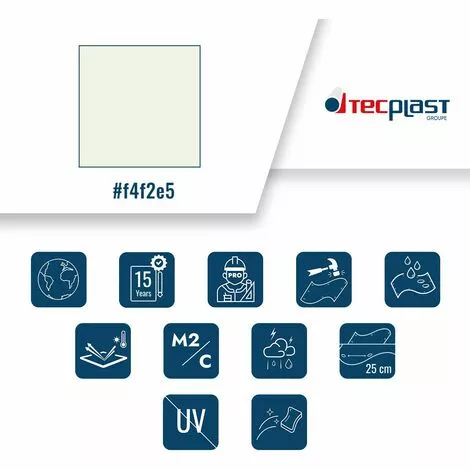 TECPLAST Bâche Tunnel Agricole 2x3 M Ignifugée M2 680TU2 Blanche - Qualité 15 Ans - Bâche étanche Anti-Chaleur - Made In France - Blanche 3 TECPLAST Bâche Tunnel Agricole 2x3 M Ignifugée M2 680TU2 Blanche - Qualité 15 Ans - Bâche étanche Anti-Chaleur - Made In France - Blanche – Image 3