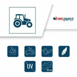 TECPLAST Bâche De Protection Agricole 150 G/m² - 6 X 10 M - Serre Tunnel - Bâches étanches - Bache Imperméable - Bicolore : Verte Et Bleue -Serre de jardin Boutique 23711654 3