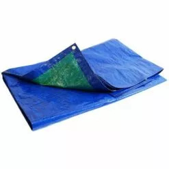 TECPLAST Bâche De Protection Agricole 150 G/m² - 10 X 15 M - Serre Tunnel - Bâches étanches - Bache Imperméable - Bicolore : Verte Et Bleue