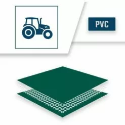 TECPLAST Bâche Agricole 6x8 M 900AG Verte - Qualité 15 Ans - Bâche De Protection étanche Pour Matériel Agricole - Made In France - Verte -Serre de jardin Boutique 23711674 4