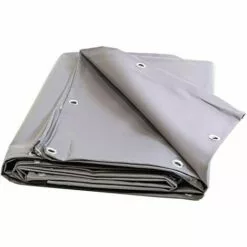 TECPLAST Bâche Agricole 5x6 M 900AG Grise - Qualité 15 Ans - Bâche De Protection étanche Pour Matériel Agricole - Made In France - Grise