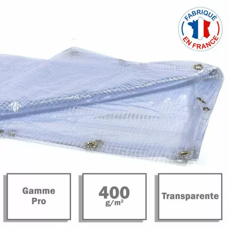 TECPLAST Bache De Protection Agricole 400 G/m² - 5.8 X 12 M - Bache Serre Transparente Armée - Baches Pvc - Transparente Armée 2 TECPLAST Bache De Protection Agricole 400 G/m² - 5.8 X 12 M - Bache Serre Transparente Armée - Baches Pvc - Transparente Armée – Image 2