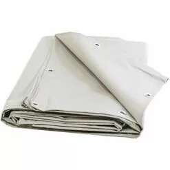 TECPLAST Bâche Agricole 8x12 M 680AG Blanche - Qualité 10 Ans - Bâche De Protection étanche Pour Matériel Agricole - Made In France - Blanche