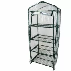 Serre De Jardin 4 étagères 69 X 49 X 160 Cm Transparente En Plastique PVC - Linxor - Transparent