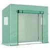Outsunny Serre De Jardin 200L X 73l X 168H Cm Acier PE Haute Densité 140 G/m² Anti-UV Avec Porte Zippée Déroulante Et Fenêtres Vert