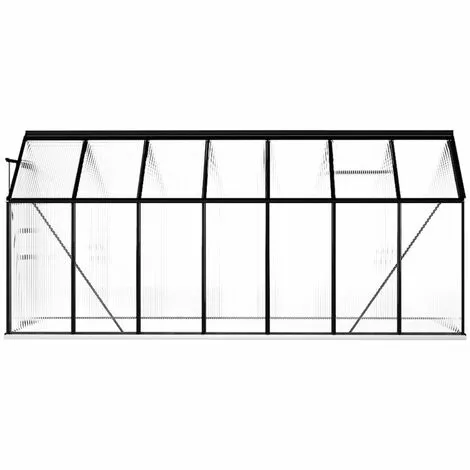 ASUPERMALL Serre Avec Cadre De Base Anthracite Aluminium 8,17 M² 4 ASUPERMALL Serre Avec Cadre De Base Anthracite Aluminium 8,17 M² – Image 4