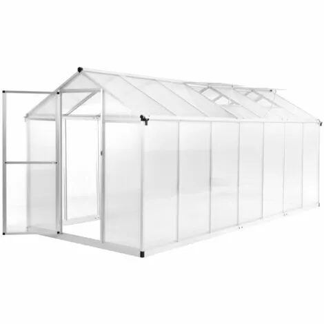 TRUE DEAL Serre Aluminium 421x190x195 Cm 15,6 M³ 1 TRUE DEAL Serre Aluminium 421x190x195 Cm 15,6 M³