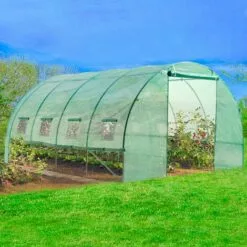 IDMARKET Serre Tunnel De Jardin 4 Saisons 12 M² Verte Gamme Maraîchère ZEBRA 4x3M - Vert -Serre de jardin Boutique 28025592 3
