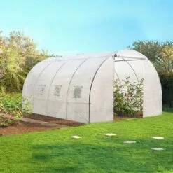 IDMARKET Serre Tunnel De Jardin 4 Saisons 12m² Blanche Gamme Maraîchère ZEBRA 4x3M - Blanc -Serre de jardin Boutique 28025597 5