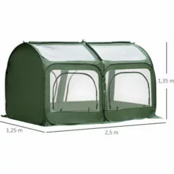 Outsunny Serre Pop-up - Serre De Jardin Pop-up - 4 Portes Zippées Enroulables - Dim. 2,5L X 1,25l X 1,35H M - Sac Transport Inclus - PVC Vert - Vert 7 Outsunny Serre Pop-up - Serre De Jardin Pop-up - 4 Portes Zippées Enroulables - Dim. 2,5L X 1,25l X 1,35H M - Sac Transport Inclus - PVC Vert - Vert -Serre de jardin Boutique 28185961 3