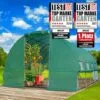 Serre De Jardin 12m² (3x4) Extrêmement Stable Parois Enroulables Croissance Optimale Des Plants, Aération Optimale, Montage Rapide - Serre De Jardin Tunnel 12 M² De BRAST