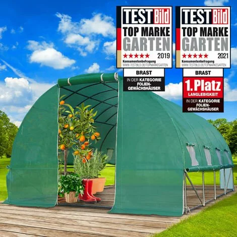 Serre De Jardin 12m² (3x4) Extrêmement Stable Parois Enroulables Croissance Optimale Des Plants, Aération Optimale, Montage Rapide - Serre De Jardin Tunnel 12 M² De BRAST 1 Serre De Jardin 12m² (3x4) Extrêmement Stable Parois Enroulables Croissance Optimale Des Plants, Aération Optimale, Montage Rapide - Serre De Jardin Tunnel 12 M² De BRAST