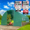Serre De Jardin Tunnel 24m² (3x8) Extrêmement Stable Parois Enroulables Croissance Optimale Des Plants, Aération Optimale, Montage Rapide - Serre De Jardin 24 M² De BRAST