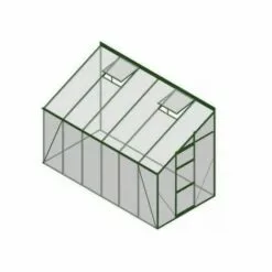 LA MAISON DU JARDIN Serre / Véranda Adossée 126 - 7,3 M² Verre Trempé 4 Mm. Aluminium Laqué Vert - Sans Base - Porte à Gauche 7 LA MAISON DU JARDIN Serre / Véranda Adossée 126 - 7,3 M² Verre Trempé 4 Mm. Aluminium Laqué Vert - Sans Base - Porte à Gauche -Serre de jardin Boutique 28588322 4