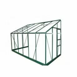 LA MAISON DU JARDIN Serre En Verre Trempé 4 Mm Adossée Modèle 126 + Base - 7,2 M² -alu Peint Vert 7 LA MAISON DU JARDIN Serre En Verre Trempé 4 Mm Adossée Modèle 126 + Base - 7,2 M² -alu Peint Vert -Serre de jardin Boutique 28589227 3