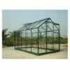 LA MAISON DU JARDIN Serre En Verre Trempé 4 Mm Modèle 106 + Base - 5,8 M² - Peint Vert