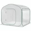 Outsunny Serre Pop-up - Serre De Jardin Pop-up - Porte Zippée Enroulable - Dim. 2,08L X 2,08l X 1,95H M - Sac Transport Inclus - PE Blanc Vert