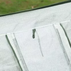 Outsunny Mini Serre Pop-up De Jardin - Serre à Tomates - 4 Fenêtres + 4 Portes Zippées Enroulable - Dim. 2,4L X 1,2l X 0,75H M - Sac Transport Inclus - PE Blanc Vert - Blanc 9 Outsunny Mini Serre Pop-up De Jardin - Serre à Tomates - 4 Fenêtres + 4 Portes Zippées Enroulable - Dim. 2,4L X 1,2l X 0,75H M - Sac Transport Inclus - PE Blanc Vert - Blanc -Serre de jardin Boutique 28623820 5