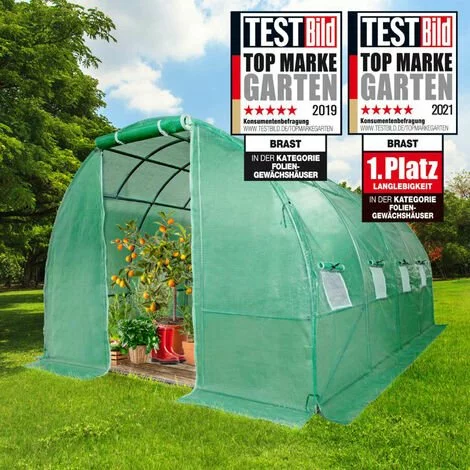 Serre De Jardin Tunnel 12m2 (3x4), Extrêment Stable, Croissance Optimale Des Plants, Aération Optimale, Montage Rapide - Serre De Jardin 12 M² De BRAST 1 Serre De Jardin Tunnel 12m2 (3x4), Extrêment Stable, Croissance Optimale Des Plants, Aération Optimale, Montage Rapide - Serre De Jardin 12 M² De BRAST