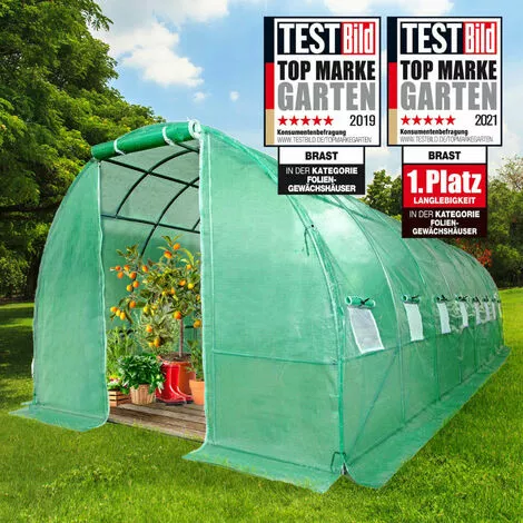 Serre De Jardin Tunnel 24m² (3x8), Extrêment Stable, Croissance Optimale Des Plants, Aération Optimale, Montage Rapide - Serre De Jardin 24 M² De BRAST 1 Serre De Jardin Tunnel 24m² (3x8), Extrêment Stable, Croissance Optimale Des Plants, Aération Optimale, Montage Rapide - Serre De Jardin 24 M² De BRAST