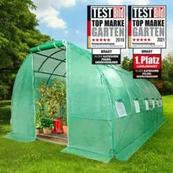 Serre De Jardin Tunnel 18m² (3x6), Extrêment Stable, Croissance Optimale Des Plants, Aération Optimale, Montage Rapide - Serre De Jardin 18 M² De BRAST